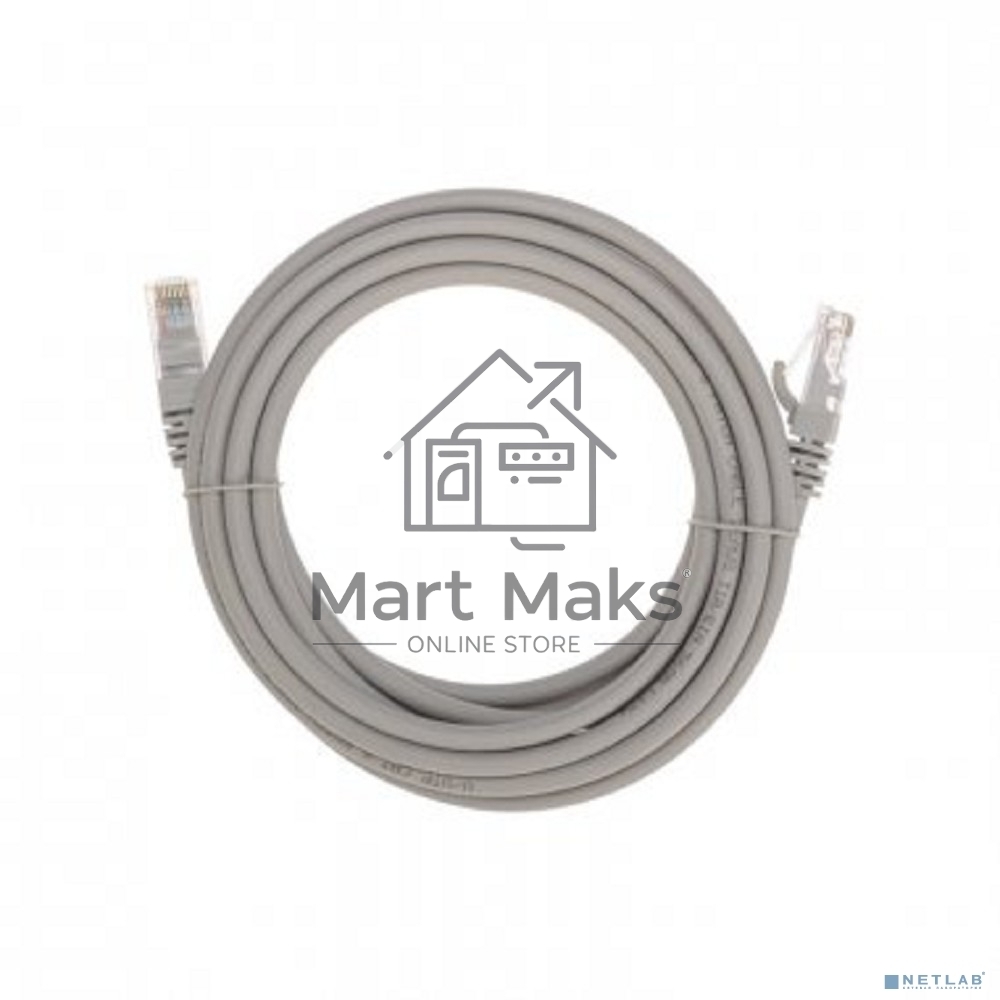 Патч-корд U/UTP Rexant категория 6, RJ45-RJ45, неэкранированный, 26AWG, LSZH, серый, 3 м