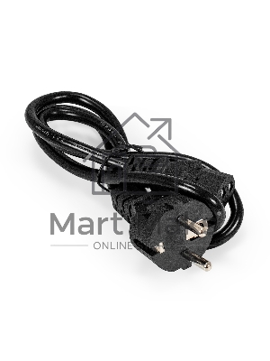 Кабель питания ExeGate Power PC-1P (Евровилка Schuko->C13, VDE-250V-3*1.0мм2, медь, черный, 16A, 1м)