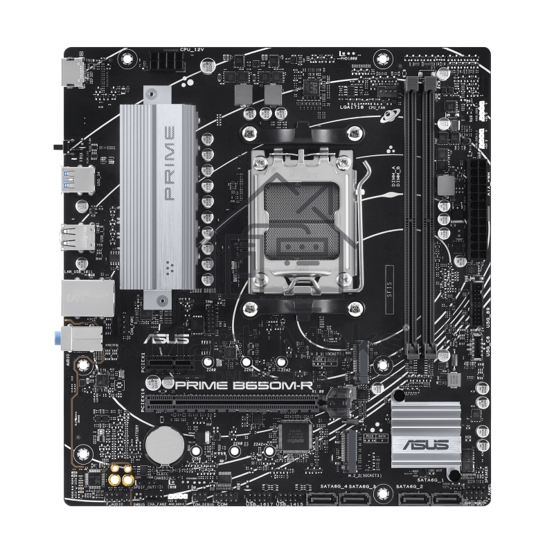 Материнская плата ASUS PRIME B650M-R, Socket AM5, AMD B650, 2xDDR5, 4xSATA, 2xM.2, 1xPCIe 4.0 x16, 1xPCIe x1, 1xHDMI, 1x 2.5Gb LAN, 2xUSB-A 3.2 Gen 1, 4xUSB-A 2.0, 3x3.5 мм, 7.1, mATX