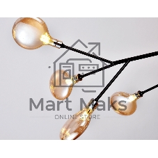 Светильник Ambrella light TR3013/27 DCF/TI темный кофе/янтарь G4/27 max 20W D750*650