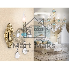 Светильник Ambrella light TR4932 GD/WH/CL золото/белый/прозрачный E14 max 40W 400*120*270