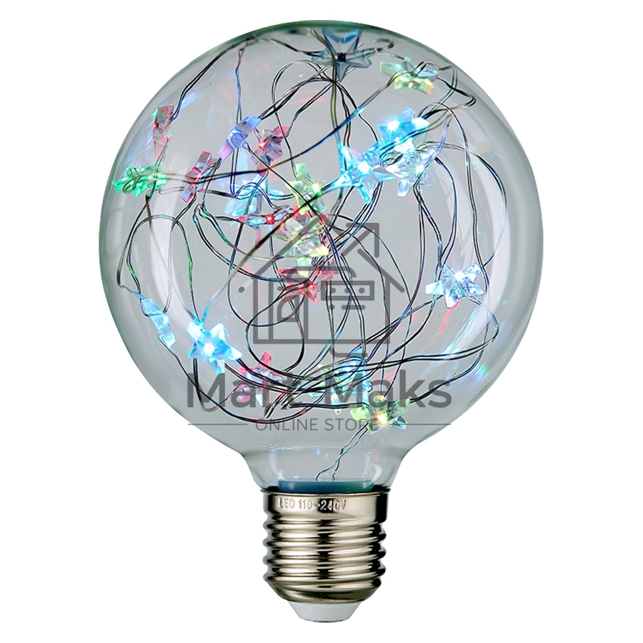 Филаментная светодиодная лампа General GLDEN-G95SW-STAR-1-230-E27-RGB
