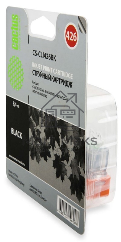 Картридж струйный Cactus CS-CLI426BK черный (8,4 мл.) для Canon MG5140/5240/6140/8140/MX884
