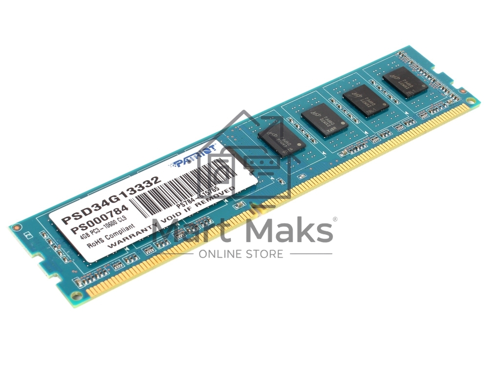 Оперативная память Patriot, DDR3, 4GB (1x4 GB), 1333 MHz, CL9, DIMM