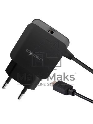 Сетевое универсальное зарядное устройство Crown CMWC-3001 черный