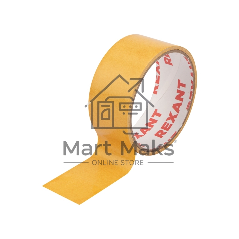 Двухсторонний скотч Rexant, полипропиленовая основа, 38 мм, ролик 5 м