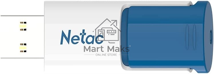 Флешка USB R/W R/W Netac U182 Blue 256Gb <NT03U182N-256G-30BL>, USB3.0, сдвижной корпус, пластиковая бело-синяя