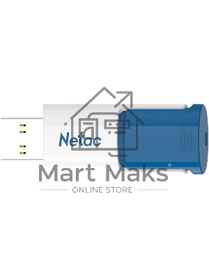 Флешка USB R/W R/W Netac U182 Blue 256Gb <NT03U182N-256G-30BL>, USB3.0, сдвижной корпус, пластиковая бело-синяя