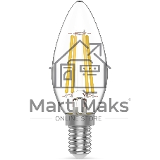 Лампа светодиодная Gauss Basic 1031116T 5.5Вт цок.: E14 свеча 240B 2700K св. свеч. белый.теп. (упак.: 3 шт)