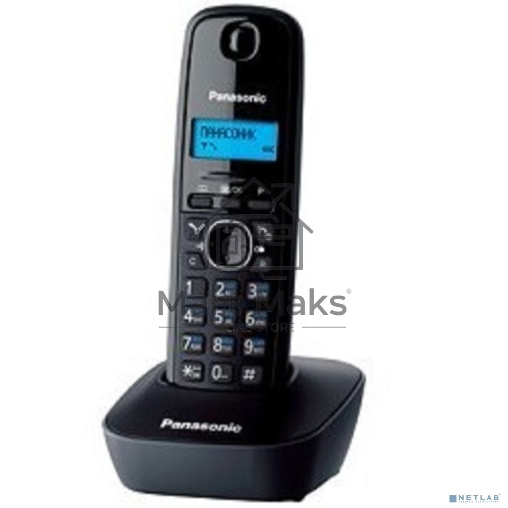 Телефон беспроводной (DECT) Panasonic KX-TG1611RUH (серый) АОН, Caller ID,12 мелодий звонка,подсветка дисплея,поиск трубки