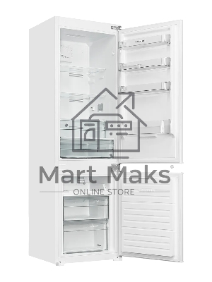 Встраиваемый холодильник Kuppersberg RBN 1763, полезный объем 233 л, сенсорное управление, полезный объем морозильной камеры 63 л, No Frost, LED подсветка, перенавешиваемые двери, суперзаморозка, отсек для овощей, белый