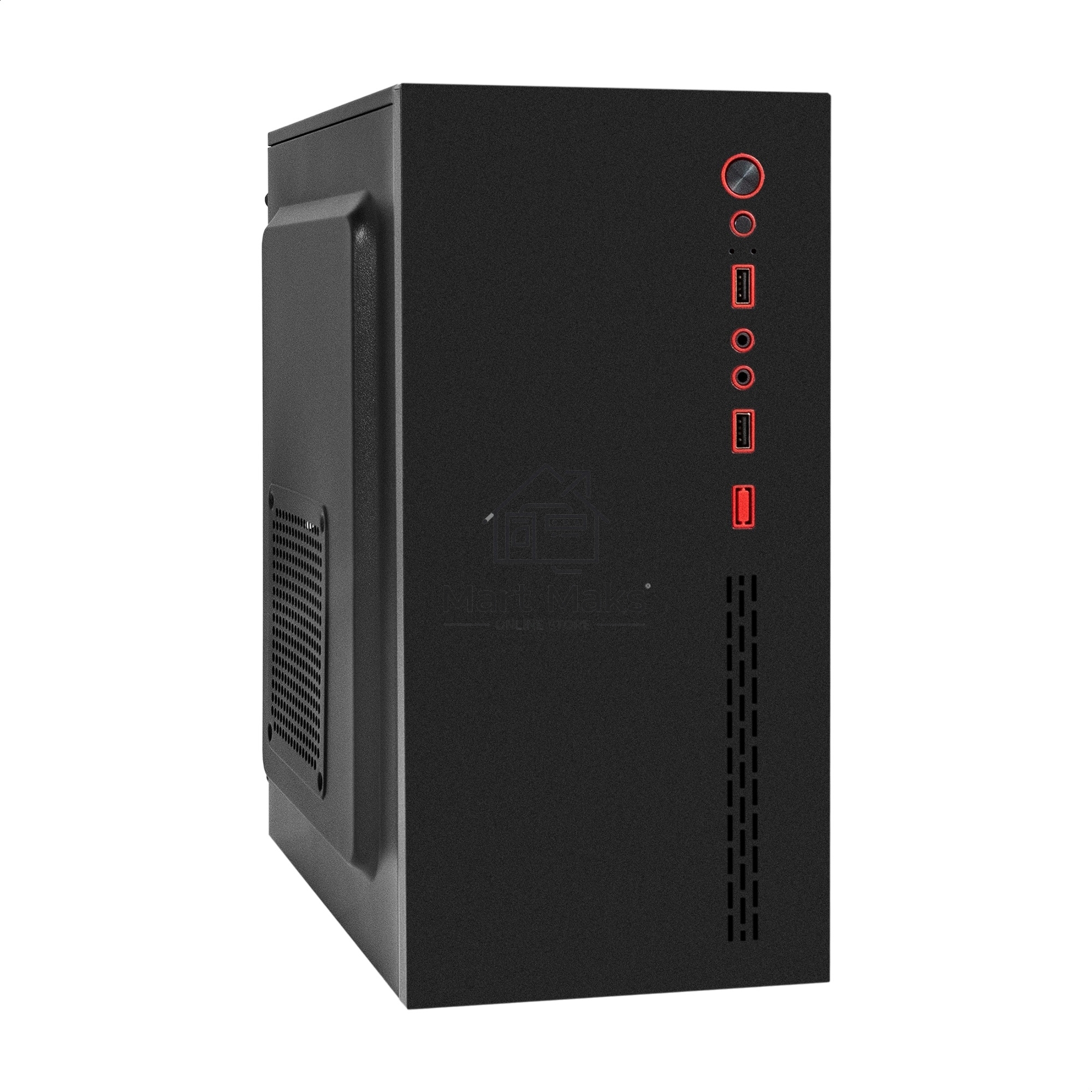 Компьютерный корпус Minitower ExeGate BAA-403-UNS500 (mATX, БП UNS500 с вент. 12см, 2*USB, HD Audio, черный)