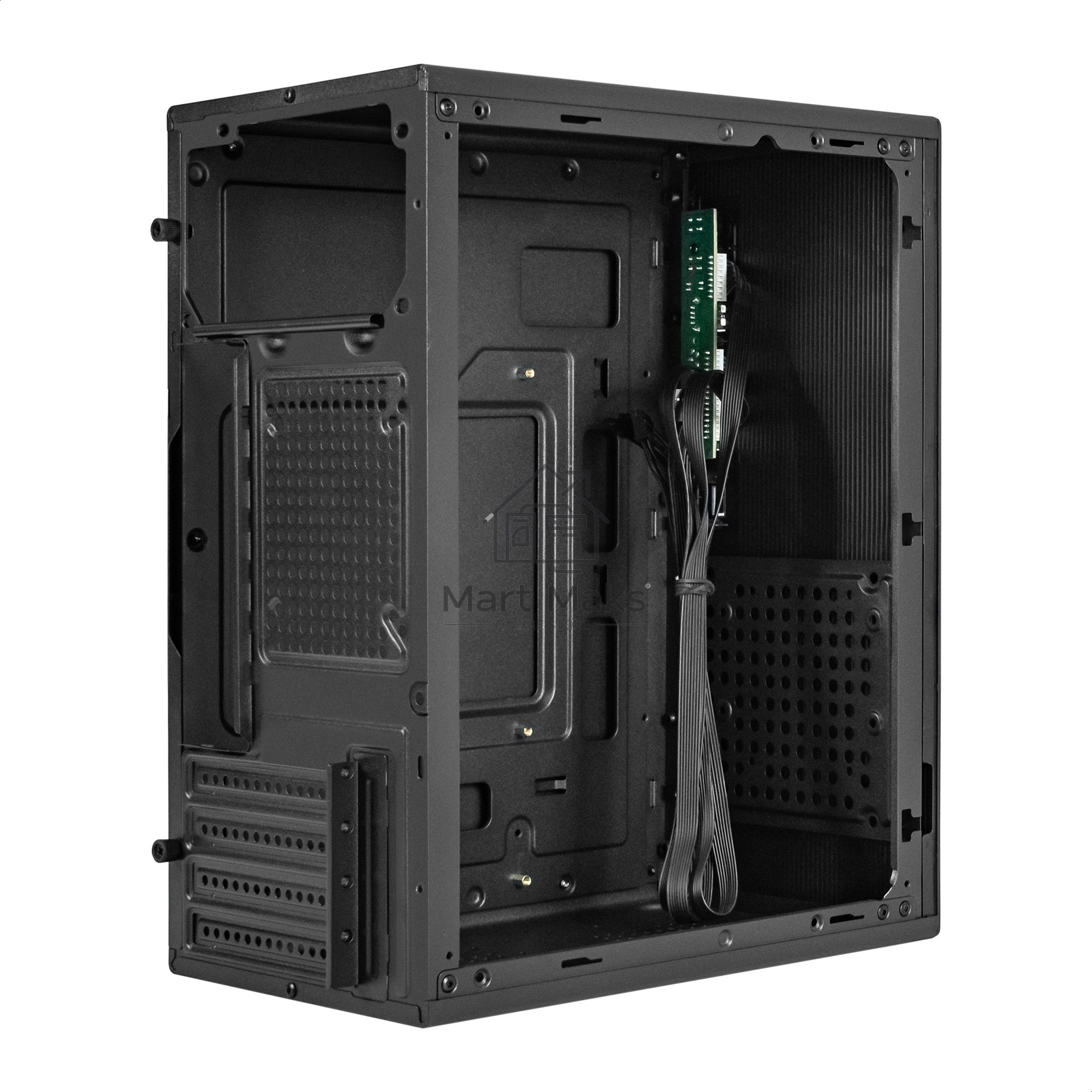 Компьютерный корпус Minitower ExeGate BAA-303M (mATX, без БП, 2*USB, HD Audio, черный)