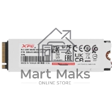 Накопитель SSD ADATA XPG MARS 980 STORM, 1000Gb, M.2(22x80мм), NVMe, PCIe 5.0 x4, 3D NAND, R/W 14000/10000Mb/s, IOPs 1 600 000/1 650 000, TbW 740, DWPD 0.4, with Heat Sink (5 лет)
