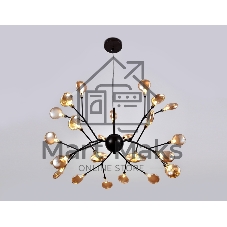 Светильник Ambrella light TR3013/27 DCF/TI темный кофе/янтарь G4/27 max 20W D750*650