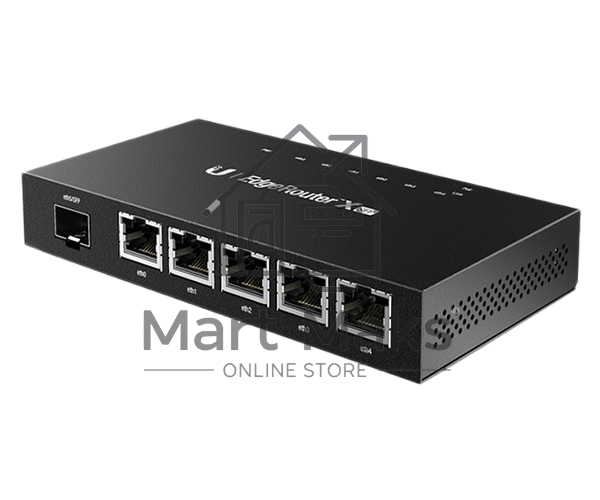 Сетевое оборудование UBIQUITI ER-X-SFP Маршрутизатор 5x Ethernet, 1x SFP, раздача PoE