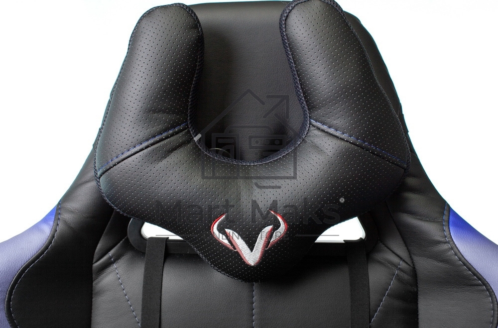 Кресло игровое Бюрократ VIKING 5 AERO BLUE черный/синий искусственная кожа