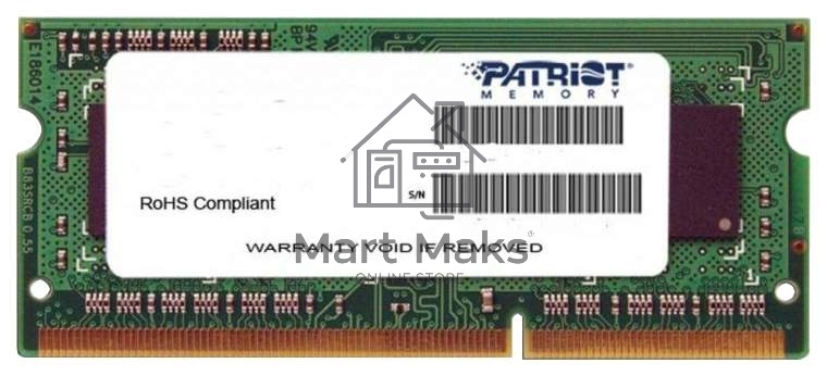 Оперативная память Patriot Signature, DDR4, 4GB (1x4 GB), 2400 MHz, CL17, SO-DIMM