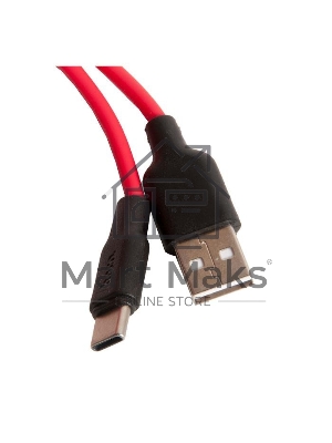 Кабель USB HOCO X21 Silicone для Type-C, 3.0А, 1.0м, красный