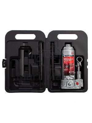 Домкрат Matrix бутылочный 3т h подъема 194–372мм в пласт. кейсе