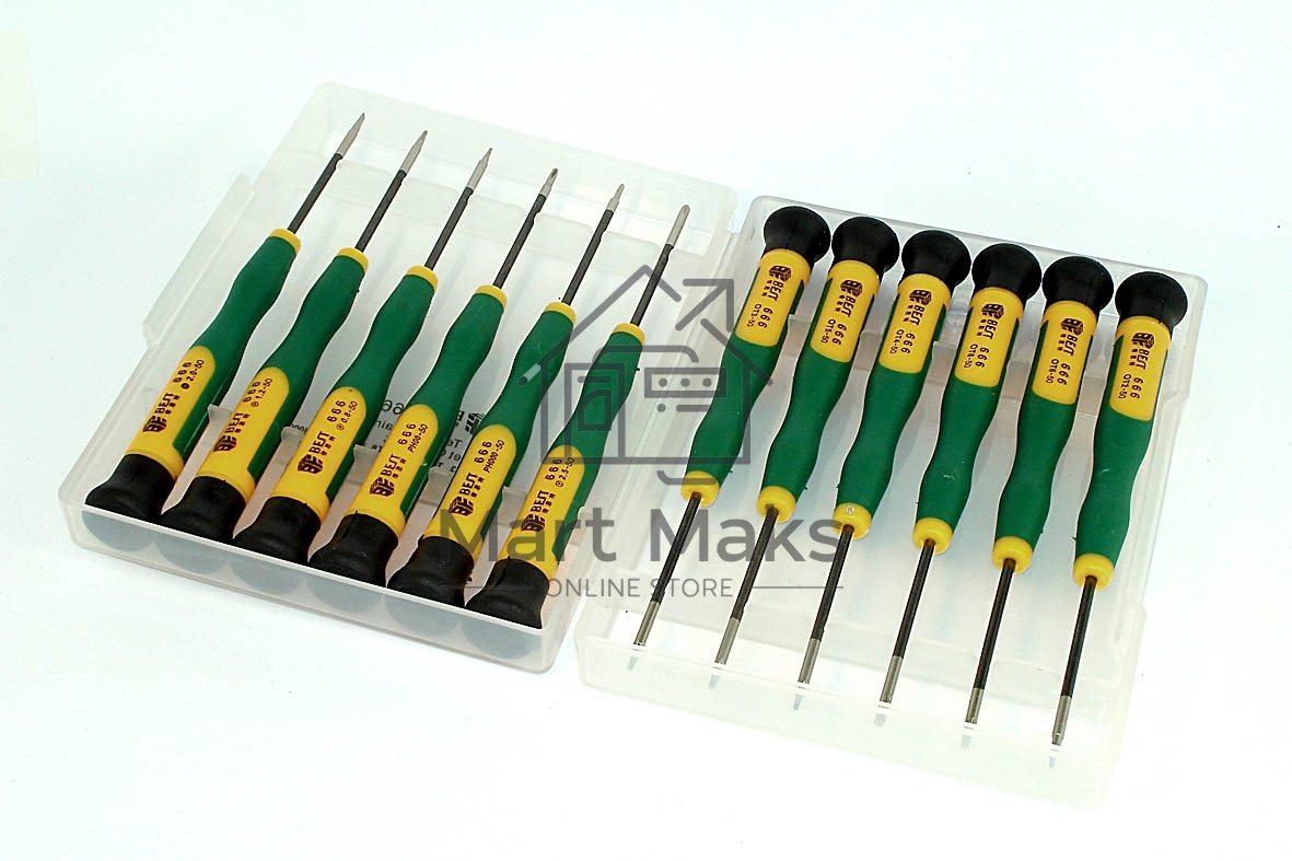 Набор отверток Best BST-666 12 в 1 зеленый