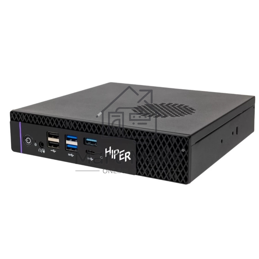 Мини ПК HIPER FACTUM FT20 Intel Core i5 14400(2.5Ghz)/16384Mb/512PCISSDGb/noDVD/BT/WiFi/war 1y/1.3kg/черный/Win11Pro + БП 120Вт/металл/VESA Адаптер на 75х75, 100х100