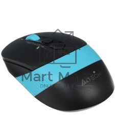 Мышь беспроводная A4Tech Fstyler FG10 черный/синий, 2000 dpi, радиоканал, USB, кнопки - 4
