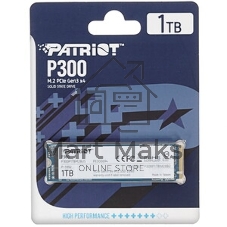 Накопитель SSD Patriot P300, 1000Gb, PCIe 3.0 x4, M.2 2280, NVMe, R/W 2100/1650