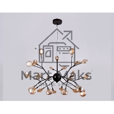 Светильник Ambrella light TR3013/27 DCF/TI темный кофе/янтарь G4/27 max 20W D750*650
