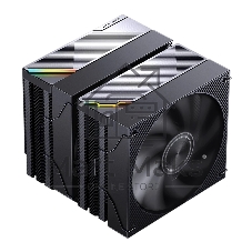 Кулер для процессора CPU Cooler JONSBO CA90 ARGB (270W, 4-pin PWM, 159mm, Al/Cu, 6x6mm, ARGB, 1x130mm + 1x120mm, 76.57CFM/69.61CFM, 31.4dBA/32.6dBA, 1800RPM/1800RPM, S: 1851/1700/1200/115X, AM4/AM5 Black)