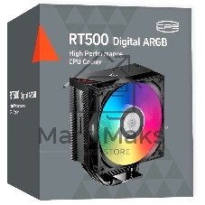 Устройство охлаждения (кулер) PcCooler RT500 Digital BK ARGb RT500-BKAWYL-GL черный 120мм алюминий+медь 2200rpm 32db 4-pin 240W