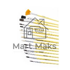Набор кистей Silwerhof Color (набор 15шт) пони круглая №1,2,3,4,5/плоская №1/2, 1/4, 4/круглая №3,5/плоская №1/2, 4, 8/синтетика веерная №4