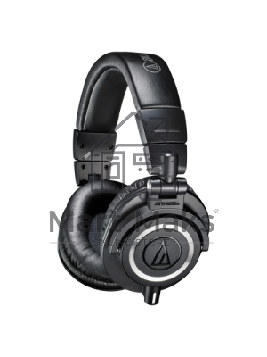 Наушники AUDIO-TECHNICA ATH-M50X Black мониторные,закрытые,диаметр 45мм,част 15-28000Гц,макс. входн мощность 1600мВт,импеданс 38Ом,чувствительность 99дБ,два кабеля в комплекте: витой и прямой, черный