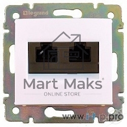Компьютерная двойная розетка Legrand Valena 774231, белая RJ45 5 кат UTP