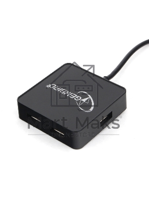 Концентратор USB 2.0 Gembird UHB-242, 4 порта, блистер, черный