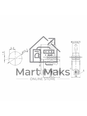 Тумблер 250V 15А (3c) ON-OFF-ON однополюсныйRexant