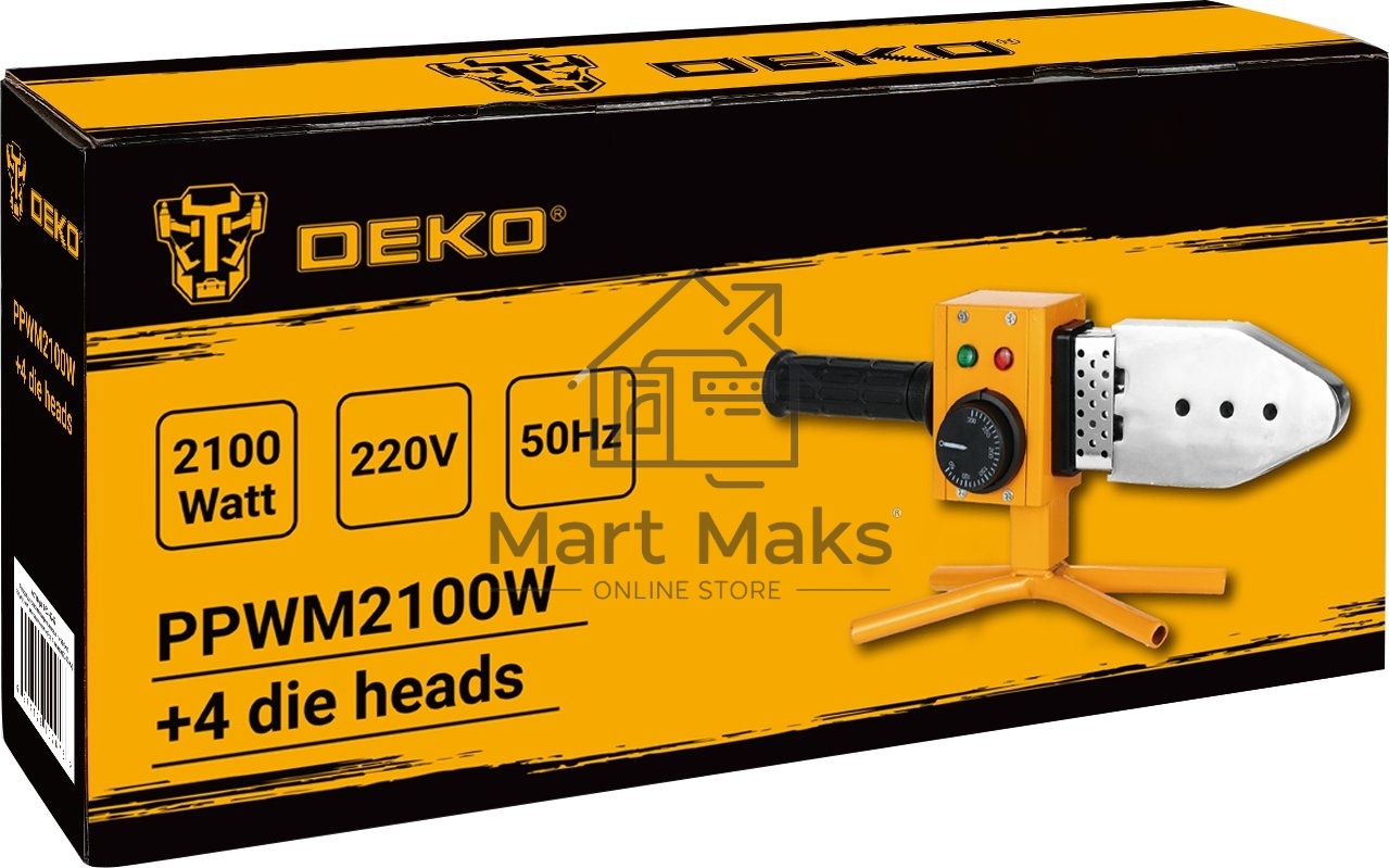 Сварочный аппарат для пластиковых труб Deko PPWM2100W раструбная 2100кВт (кейс в комплекте)