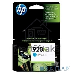 Картридж струйный HP 920XL CD972AE голубой для HP OJ 6000/6500