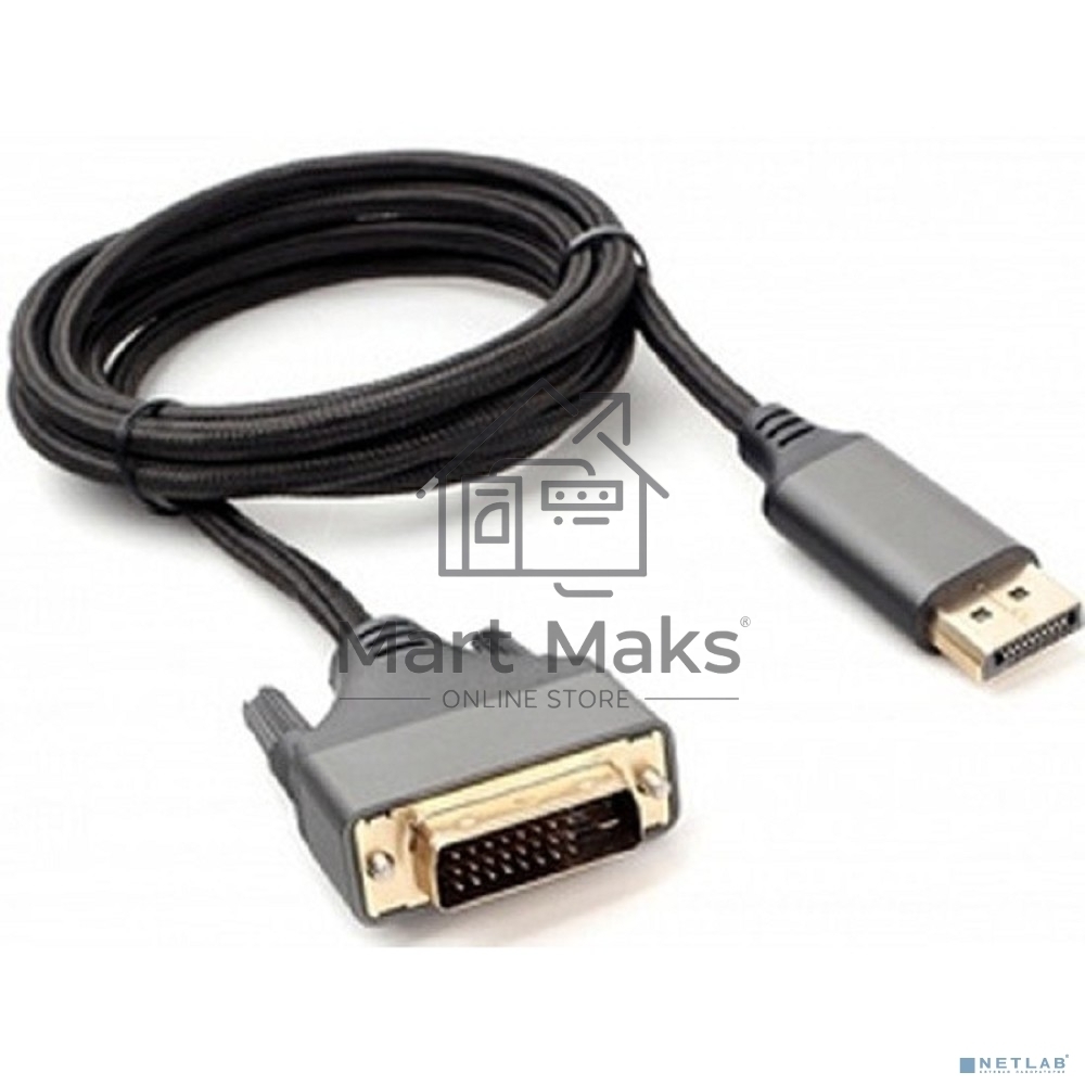Кабель DisplayPort v1.2 KS-is KS-769B-2 20M на DVI-D dual link 24+1F, 1.8м