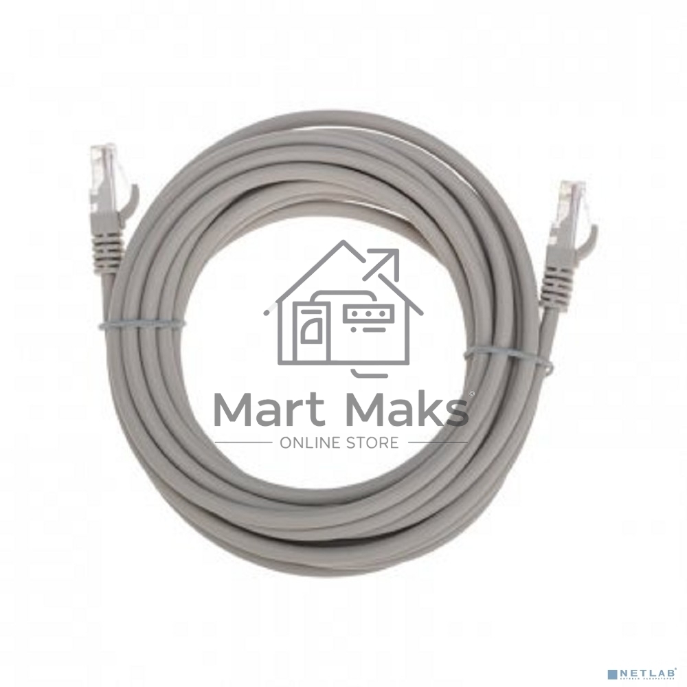 Патч-корд U/UTP Rexant категория 6, RJ45-RJ45, неэкранированный, 26AWG, LSZH, серый, 5 м