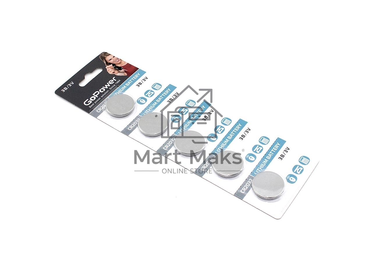 Батарейка GoPower CMOS CR2032 5 шт.