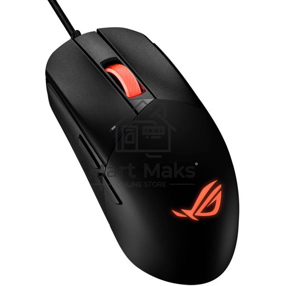 Мышь проводная ASUS P518 ROG STRIX IMPACT III черный, 12000 dpi, USB, кнопки - 5