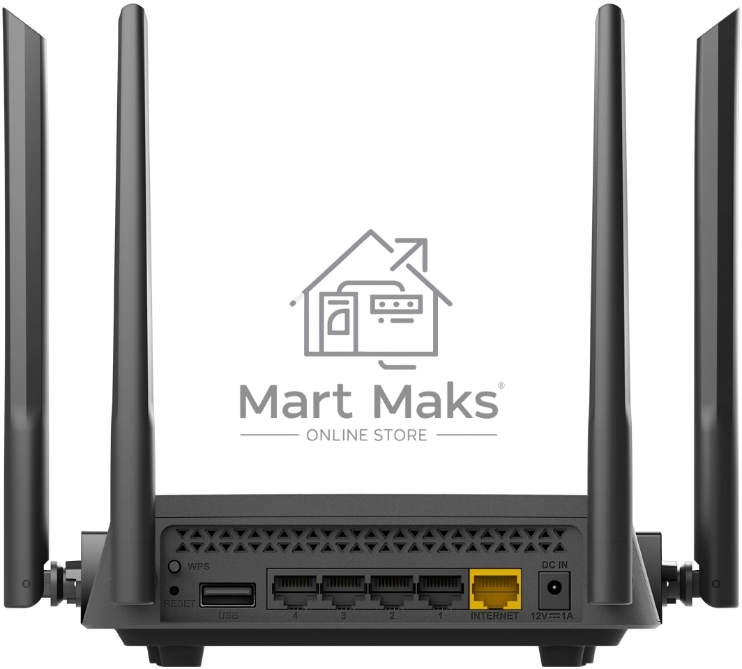 Роутер беспроводной D-Link DIR-825/RU/R7 (DIR-825/RU/R7A) AC1200 10/100/1000BASE-T черный