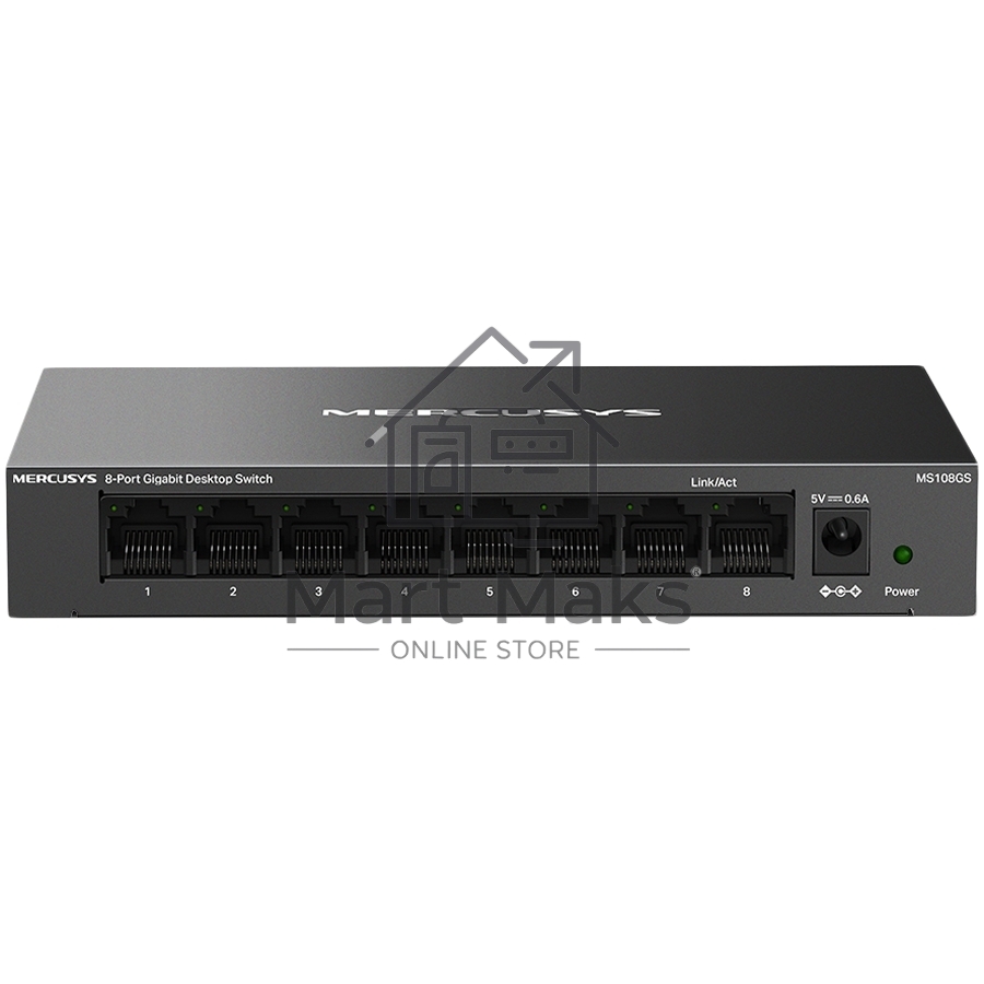 Настольный коммутатор Mercusys MS108GS с 8 гигабитными портами
