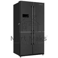 Холодильник Kuppersberg NMFV 18591 DX темный металл трехкамерный 390/170л морозилка снизу, No Frost, Side by Side