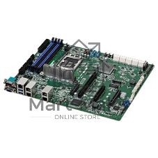 Материнская плата серверная ASRock EC266D4-4L, LGA1700, Intel C266, 4xDDR5 (ECC), 14xSATA, 2xM.2, 1xPCIe 5.0 x16, 1xPCIe 5.0 x8, 1xPCIe 4.0 x4, 1xVGA, 5x1Gb LAN (вкл. IPMI), 2xUSB-A 5Gbps, 1xCOM, ATX