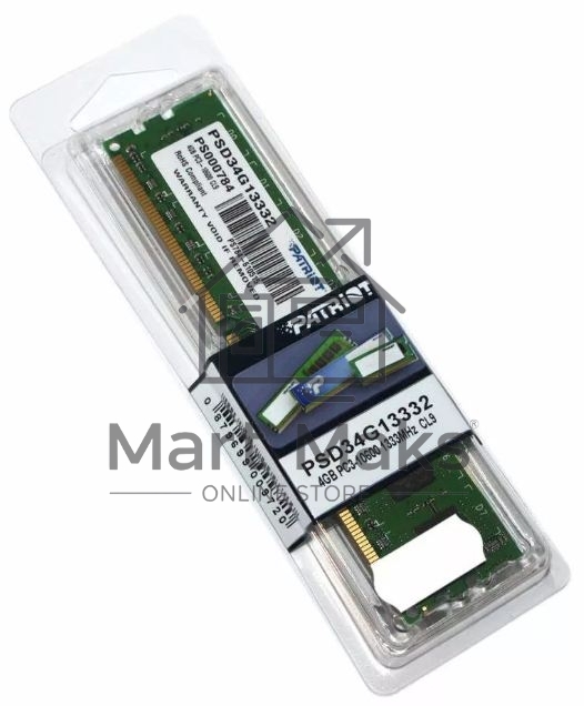 Оперативная память Patriot, DDR3, 4GB (1x4 GB), 1333 MHz, CL9, DIMM