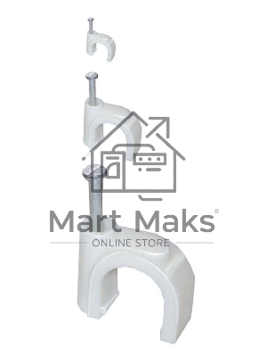 Скоба креп. прям. 10мм с гвозд. (уп.100шт) ИЭК USK21-10-100