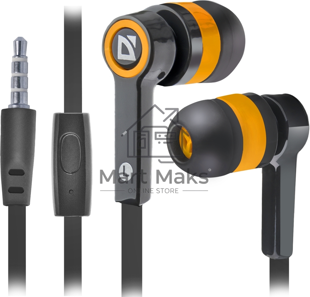 Наушники Defender Pulse 420 черный/оранжевый