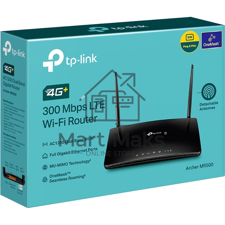 Двухдиапазонный гигабитный Wi-Fi роутер TP-Link Archer MR500 AC1200 с поддержкой 4G+ Cat6
